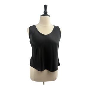 Eileen Fisher Black Satin Tank, Size 1X